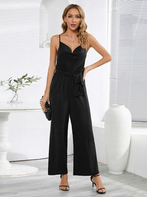 Sleeveless Open Back Solid Color Chic Jumpsuit