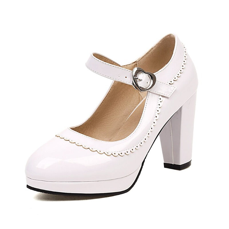 Platform Round Toe Mary Jane High Heels