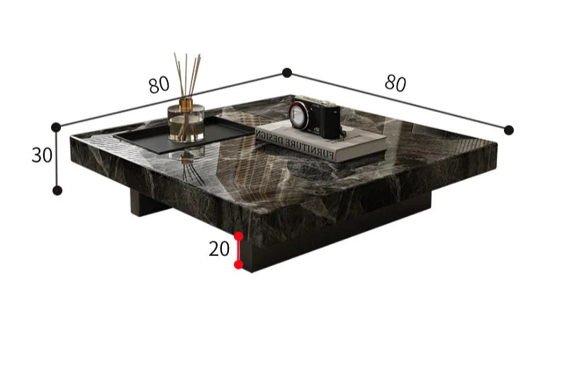 Faux Marble in Assorted Colours Square Coffee Table