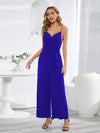 Sleeveless Open Back Solid Color Chic Jumpsuit