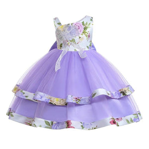 Girls Floral with Back Bow Dress - http://chicboutique.com.au