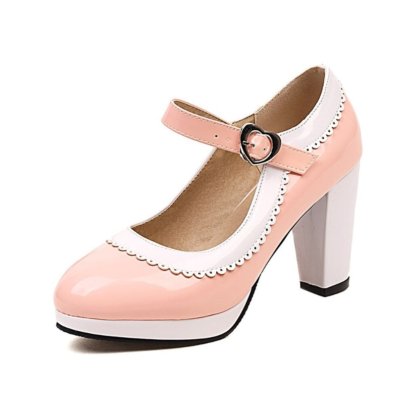 Platform Round Toe Mary Jane High Heels