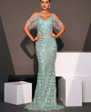 Sequin Mermaid Tassel Evening Dress