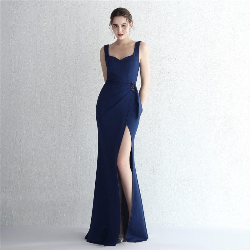 Sleeveless High Slit Maxi Evening Dress - http://chicboutique.com.au