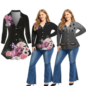 Plus Size Assorted Print Blouse