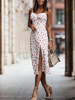 Floral Print Sleeveless Dress