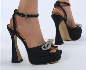 Chunky High Heeled Platform Sandals