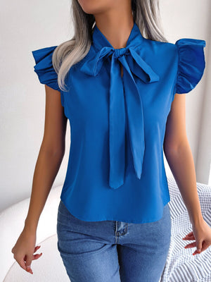 Casual Front Bow Blouse