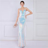 Spaghetti Strap Sequin Evening Dress - http://chicboutique.com.au