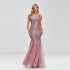 Elegant V-neck Sequin Evening Dress - http://chicboutique.com.au