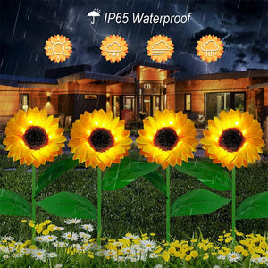 Solar Sunflower Outdoor Decorative Garden Pathway