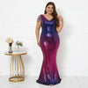 Plus Size Sequin Maxi Butterfly Sleeve Evening Dress - http://chicboutique.com.au