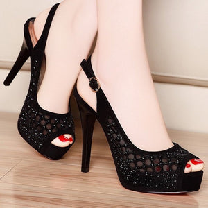 Thin High Heel Peep-toe Platform Buckle Strap Sandals - http://chicboutique.com.au