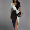 Contrasting Colour Evening Dress - http://chicboutique.com.au