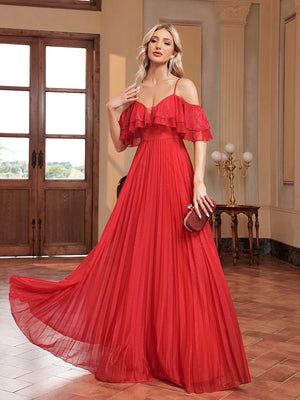 Luxury V-neck Elegant Floor-Length Gown