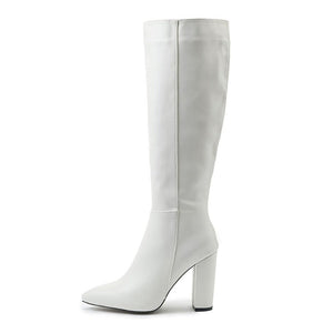 Modern Knee High Glossy High Heel Boots