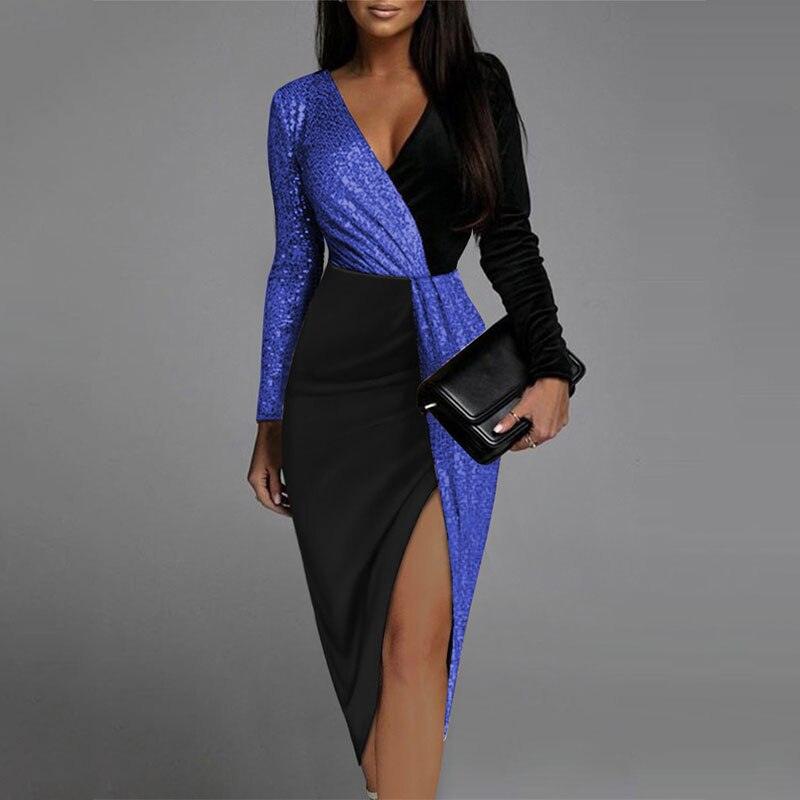 Contrasting Colour Evening Dress - http://chicboutique.com.au