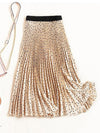 Pleated High Waist Print Midi Skirt - http://chicboutique.com.au