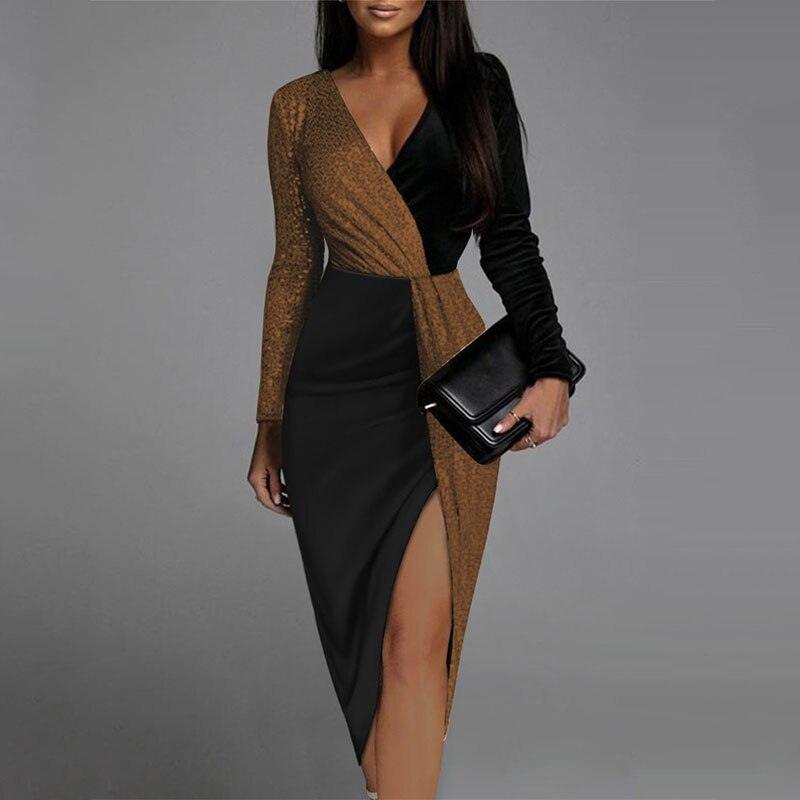 Contrasting Colour Evening Dress - http://chicboutique.com.au