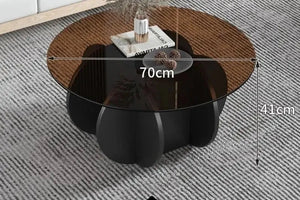 Round Glass coffee table in 2 sizes