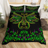 Bohemian Mandala Exotic Floral Prints Duvet Cover Set