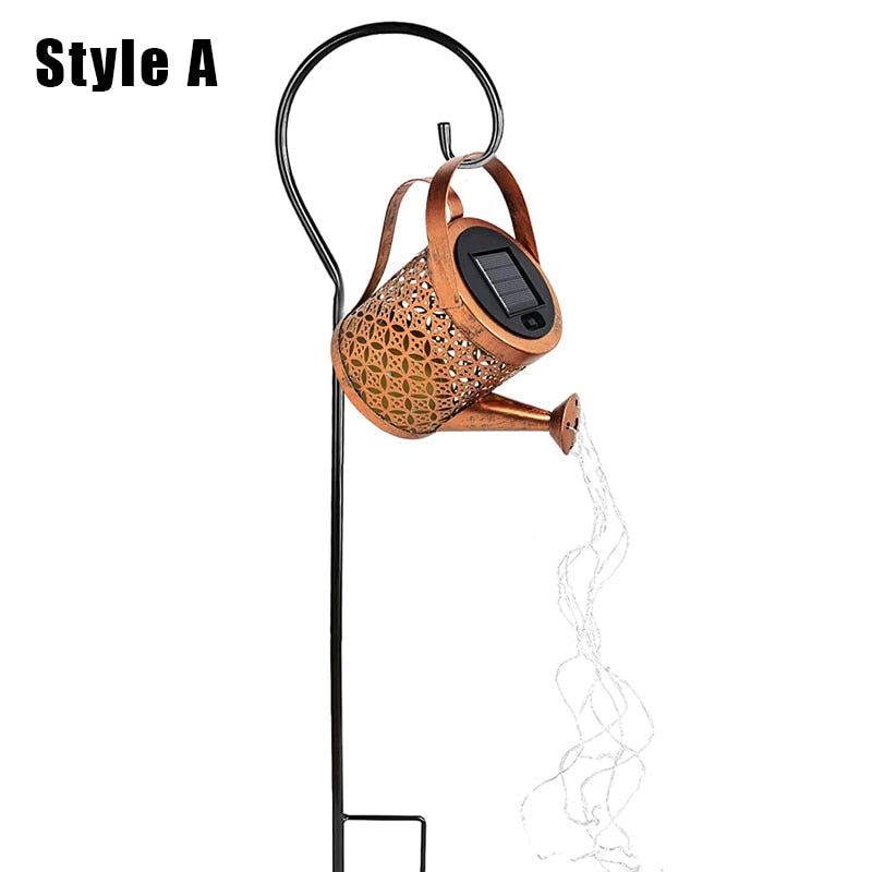 Solar Hanging Lantern Watering Can