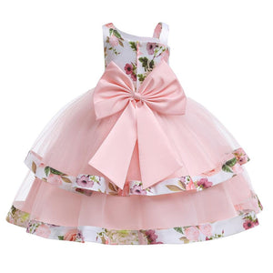 Girls Floral with Back Bow Dress - http://chicboutique.com.au