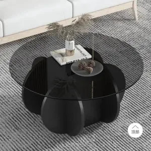 Round Glass coffee table in 2 sizes