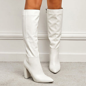 Modern Knee High Glossy High Heel Boots