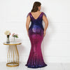 Plus Size Sequin Maxi Butterfly Sleeve Evening Dress - http://chicboutique.com.au