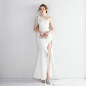 One Shoulder Maxi Evening Dress - http://chicboutique.com.au