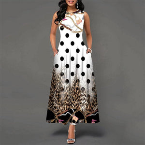 Bohemian Floral Print High Waist Maxi Dress - http://chicboutique.com.au