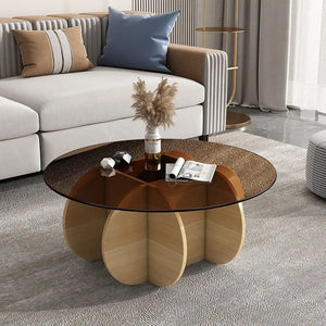 Round Glass coffee table in 2 sizes