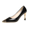 Spiral Pointed Toe Pattern Thin Heel Pumps - http://chicboutique.com.au