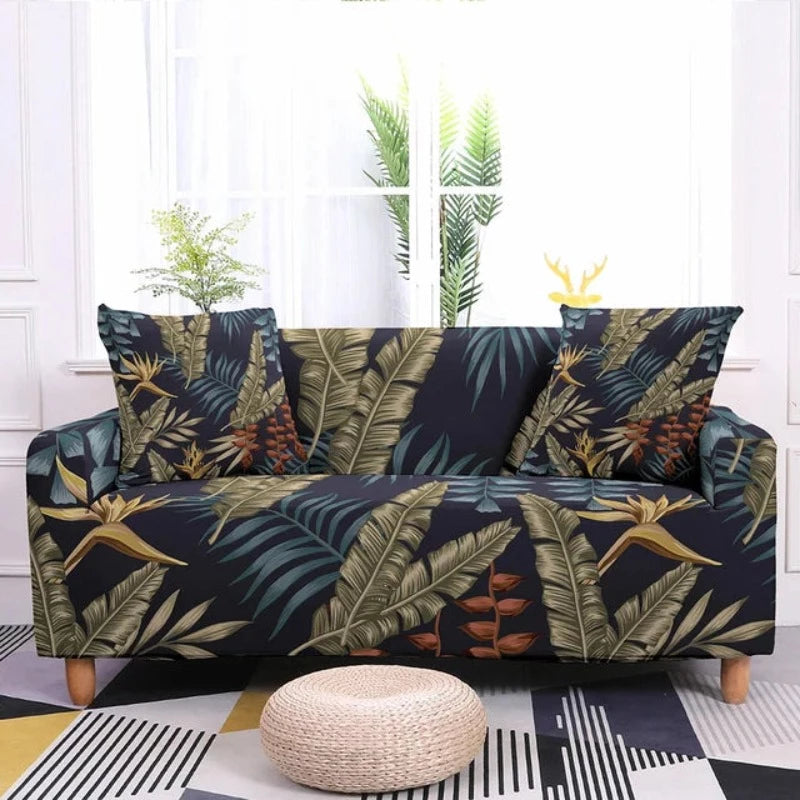 Tropical Print Stretch Sofa / Couch Cover
