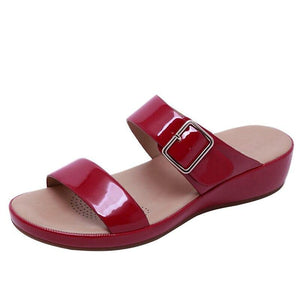 Buckle Slip-On Sandals - http://chicboutique.com.au