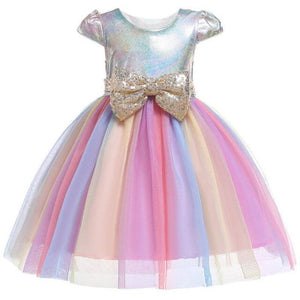 Party sequinned with bow Girl Dress - http://chicboutique.com.au