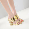 Summer Thick Crystal Heel Sandals - http://chicboutique.com.au