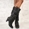 Mid Calf Buckle detail Small and Large Size Boots - http://chicboutique.com.au