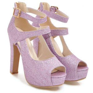 Thick High Heel Buckle Sandals Small and Large Sizes - http://chicboutique.com.au