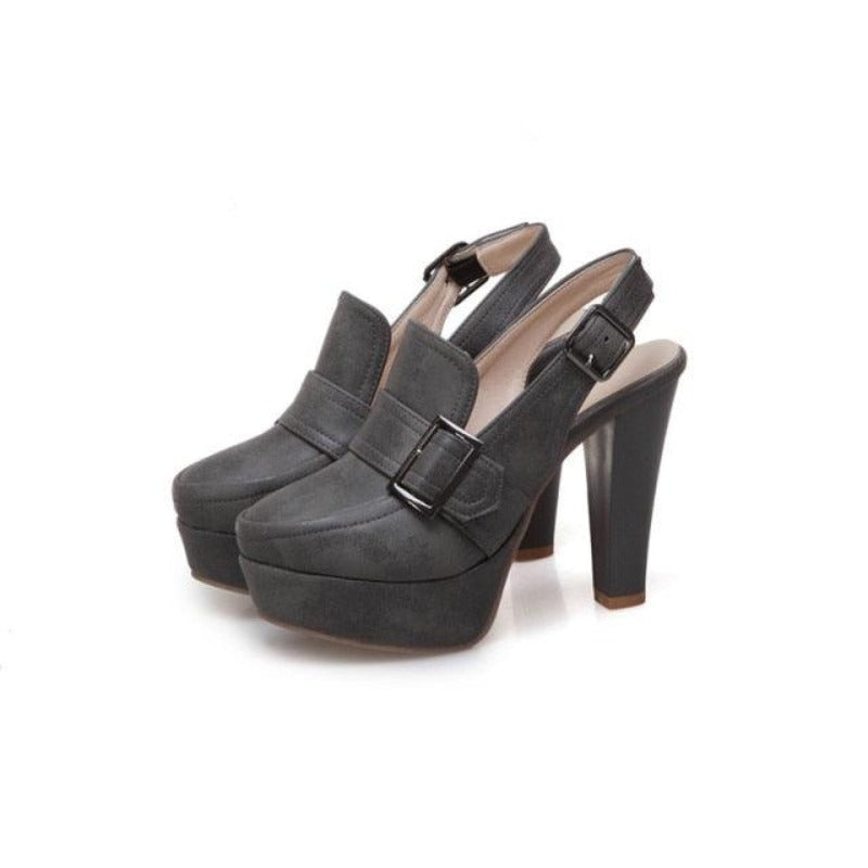 Vintage Buckle Retro High Heel Pumps - http://chicboutique.com.au