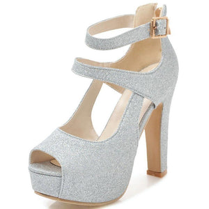 Thick High Heel Buckle Sandals Small and Large Sizes - http://chicboutique.com.au