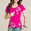 Flower Embroidery Short Sleeve T Shirt - http://chicboutique.com.au