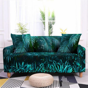 Tropic Flower Leaves Slipcover Elastic Couch Cover  1/2/3/4 Seater - http://chicboutique.com.au