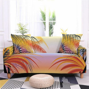 Tropic Flower Leaves Slipcover Elastic Couch Cover  1/2/3/4 Seater - http://chicboutique.com.au