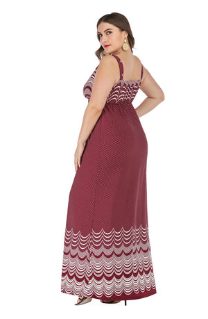 Plus Size V Neck Sleeveless Maxi Dress - http://chicboutique.com.au