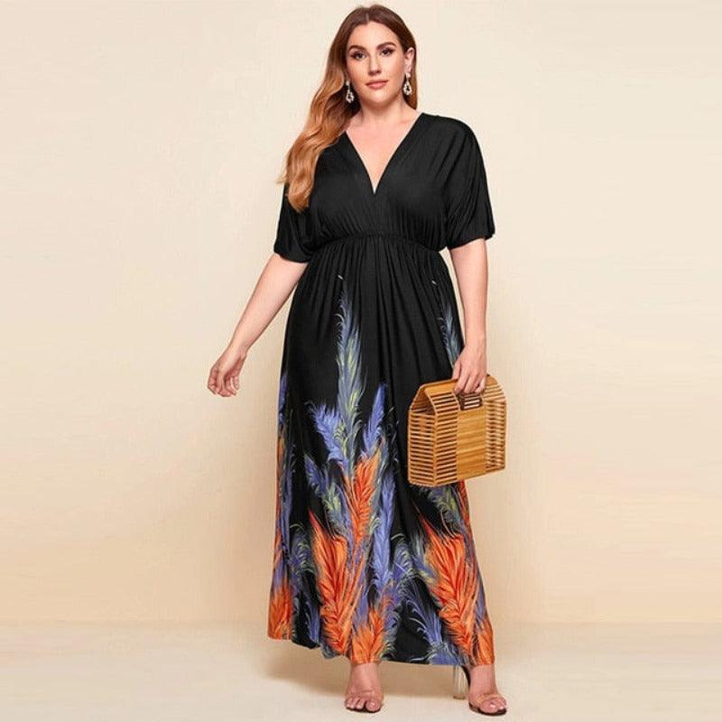 Plus Size Bohemian Long Floral Dress - http://chicboutique.com.au