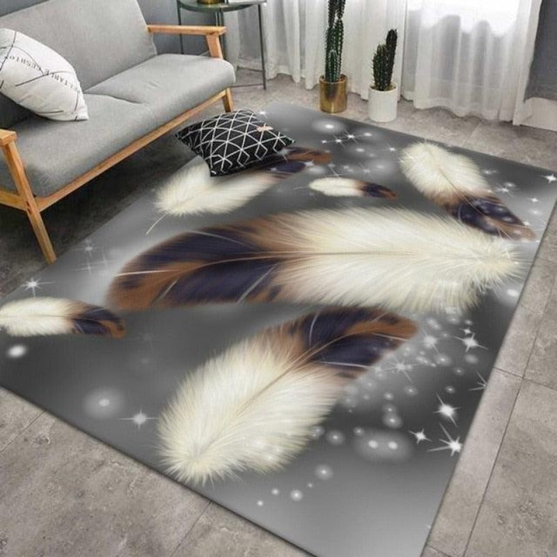 Feather Print Soft Area Rugs - http://chicboutique.com.au