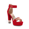 Platform Thick Heels Suede Sandals - http://chicboutique.com.au