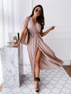 Short Sleeve Bohemian Polka Dot Maxi Dress - http://chicboutique.com.au